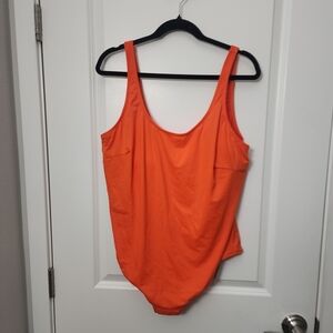 Amazon Essentials Orange One-Piece Swimsuit